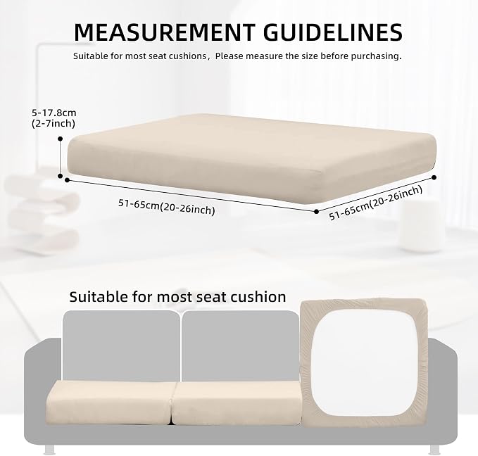 8Pcs Outdoor Cushion Covers, Patio Cushion Covers, Stretch Elastic Slipcovers - Image 2