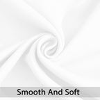 Yakamok White Curtains 63 Inch Length Room Darkening Grommet Light Blocking - Image 4