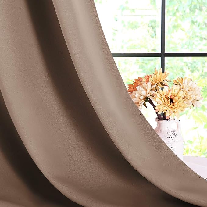 NICETOWN Window Draperies Blackout Curtain Panels, 1 Pair, 42 by 80 inches - Image 6