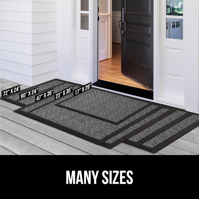 GORILLA GRIP 100% Waterproof All-Season WeatherMAX Doormat, US Designed Natural - Image 9