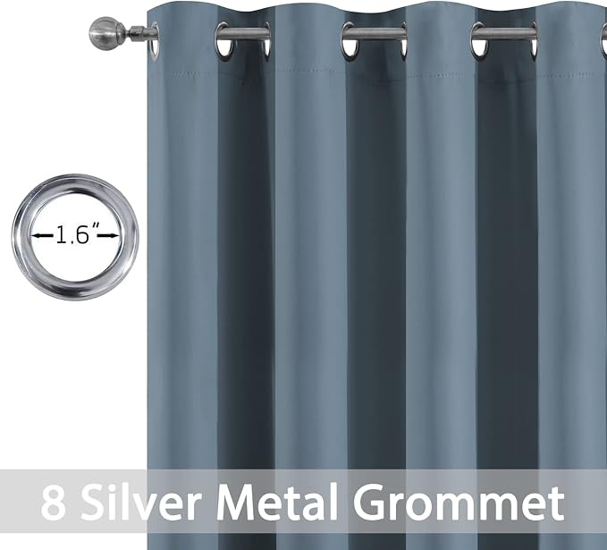 Yakamok Soild Small Window Curtains, Grommet Thermal Insulated Privacy Curtains - Image 2
