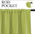 NICETOWN 2 Panels Blackout Curtains, Rod Pocket Window Curtains Room Darkning - Image 2