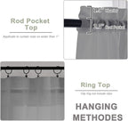 OWENIE Grey Sheer Curtains 120 Inches Long 2 Panels Set, Airy Lightweight Sheer - Image 4