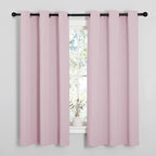 NICETOWN Baby Pink Blackout Curtains 40 inches Length by NICETOWN