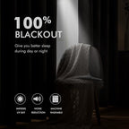 MIULEE Linen Curtains for Bedroom 100% Blackout Thermal Insulated Stone Grommet - Image 3