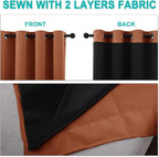 NICETOWN 100% Blackout Window Curtain Panels, Cold and Full Light Blocking - Image 5
