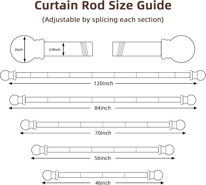 SMODBRODRE Curtain Rods for Window 48 to 84-93 - Image 3