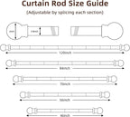 SMODBRODRE 32-48 Inch Silver Curtain Rod Set - Image 3
