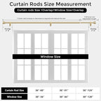Modern Gold Curtain Rods for Windows 66 to 120 Inch, Decorative Drapery Rods - Image 7