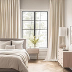 MIULEE Back Tab Cream Beige Curtains 105 Inch Long 2 Panels Set - Image 2
