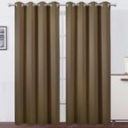 LEMOMO Blackout Curtains 52 x 90 inches Long Brown Curtains Set of 2 Panels by Lemomo