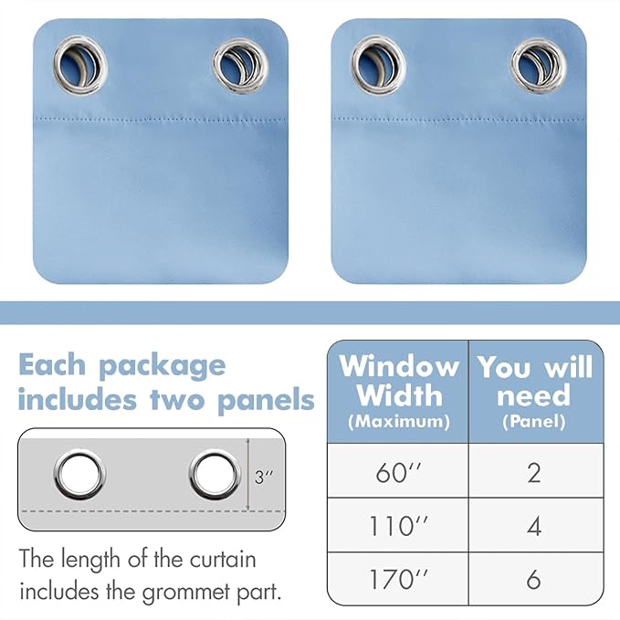 MIULEE Blackout Curtains for Bedroom Living Room Thermal Insulated Room - Image 6