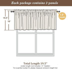 Chyhomenyc Gold Sheer Valances for Windows 18 Inch Length 2 Pcs, Light - Image 4