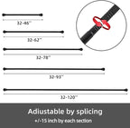 GXOACKJ Curtain Rods for windows 32-48 inch, 5/8 inch Decorative Curtain Rod Set - Image 6