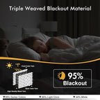 MIULEE Black Blackout Curtains for Bedroom Living Room 84 Inches Long 2 Panels - Image 2