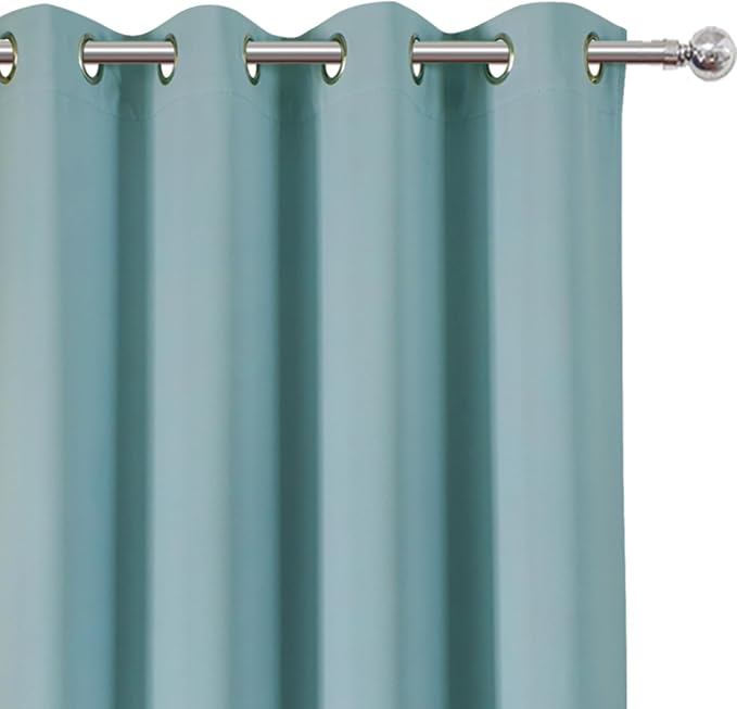 LEMOMO Stone Blue Thermal Blackout Curtains/52 x 95 Inch/Set of 2 Panels Room - Image 6