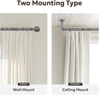 Zeerobee Curtain Rods for Windows 72 to 144, 1 Inch Industrial Wrap Around Grey - Image 5