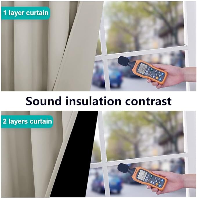NICETOWN 100% Blackout Window Curtain Panels, Full Light Blocking Drapes - Image 4