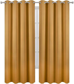 LEMOMO Mustard Yellow Thermal Blackout Curtains/52 x 95 Inch/Set of 2 Panels - Image 2