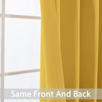 Yakamok Blackout Curtains Room Darkening Thermal Insulated Grommet top Window - Image 6