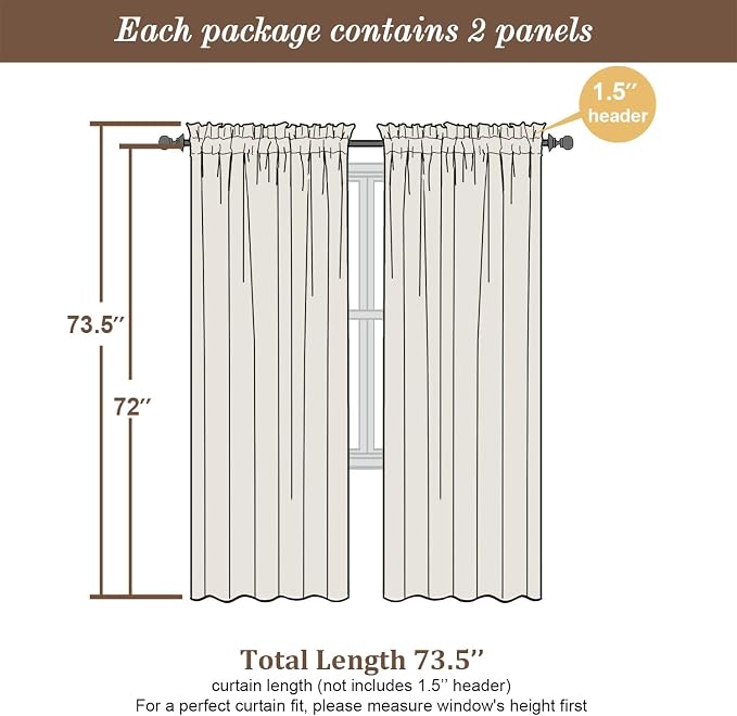Chyhomenyc Light Purple Sheer Curtains 72 Inches Long 2 Panels Set, Light - Image 4