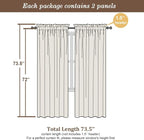 Chyhomenyc Light Purple Sheer Curtains 72 Inches Long 2 Panels Set, Light - Image 4
