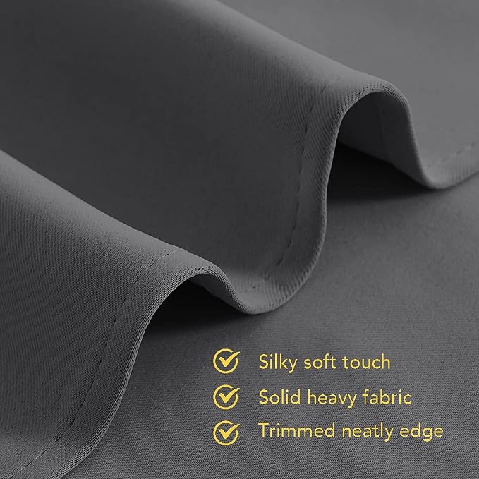 NICETOWN Blackout Window Curtains 80 inch Long, 2 Panels, 34 inch, Grommet Top - Image 5