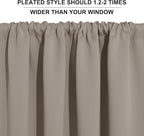 RYB HOME Blackout Curtains for Bedroom Living Room 72 inches Long, Thermal - Image 5