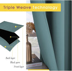 NICETOWN Modern Blackout Curtains Noise Reducing, 2 Panels, W42 x L60 -Inch - Image 4