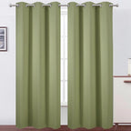LEMOMO Sage Green Thermal Blackout Curtains/42 x 95 Inch/Set of 2 Panels Room by Lemomo