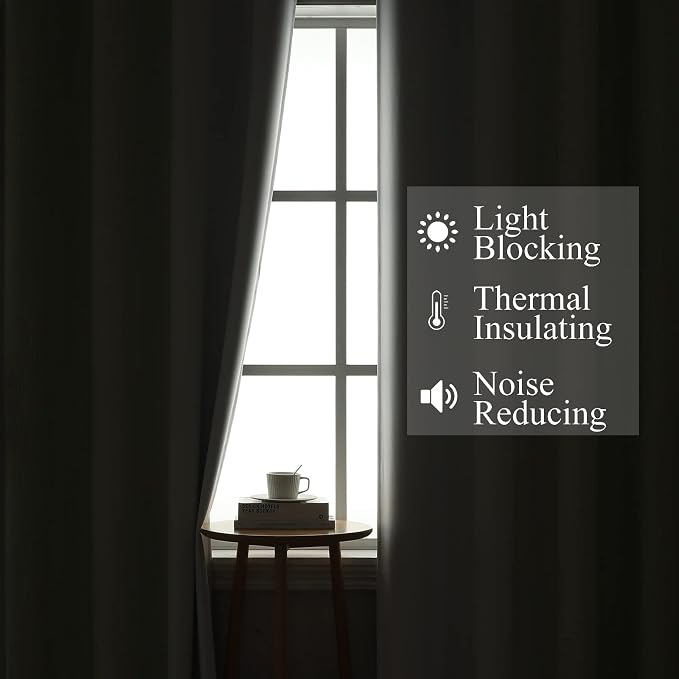 Estelar Textiler Sage and Greyish White Blackout Curtains & Drapes - Image 3