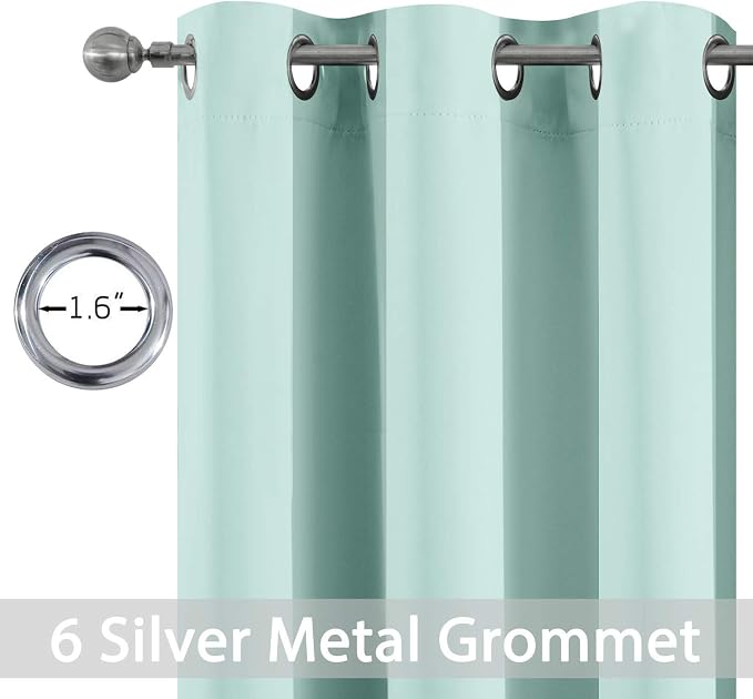 Yakamok Room Darkening Grommet Window Drapes Thermal Insulated Light Blocking - Image 3