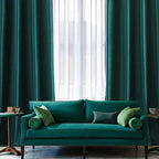 MIULEE Christmas Dark Green 100% Polyester Curtains 90 Inches Long 2 Panels - Image 6
