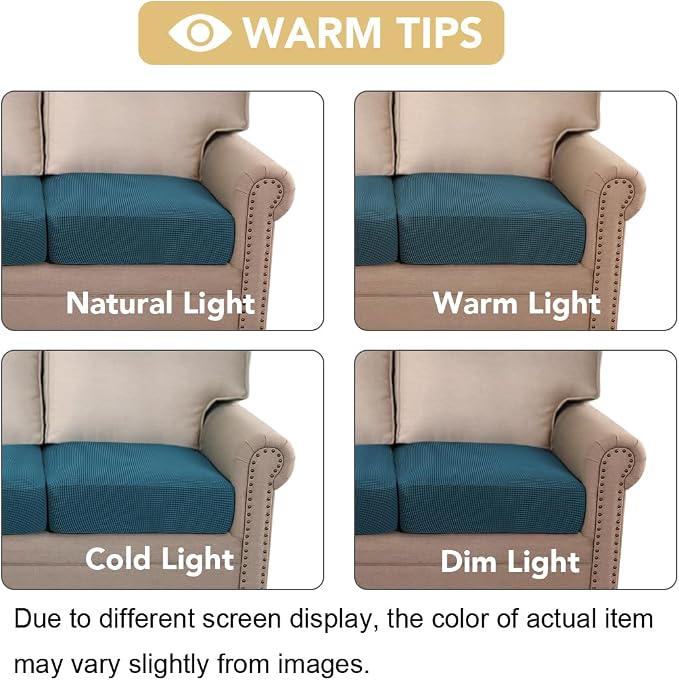 H.VERSAILTEX Super Stretch Couch Cushion Covers Sofa Cushion Slipcovers - Image 3