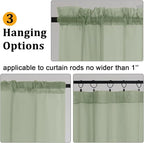 Gwine Sage Green Sheer Curtains - Image 3