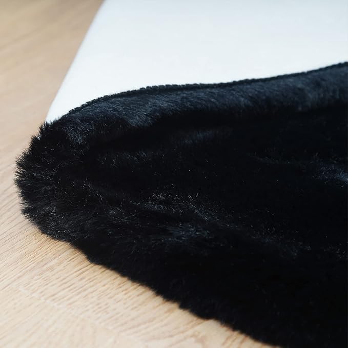 Ghouse Ultra Soft Faux Rabbit Fur Rug 4x6, Machine Washable Area Rugs - Image 5