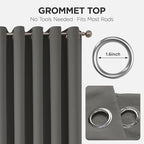 Joydeco Blackout Door Curtain for Doorway Privacy 78 Inches Long, Grommet - Image 9