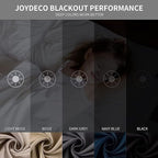 Joydeco Peacock Blue Custom Solid Single Blackout Curtain - Image 2