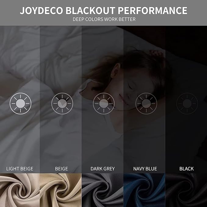 Joydeco Red Custom Solid Single Blackout Curtain - Image 2