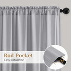 HOMEIDEAS Non-See-Through Light Grey Privacy Sheer Curtains, 52 X 72 Inches - Image 6
