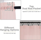 Extra Long Sheer Blush Curtains - Image 4