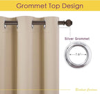 NICETOWN Thermal Room Darkening Draperies Curtains, Thermal Insulated Grommet - Image 2