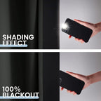 SimpleHome Black and Greyish White Blackout Curtains - Image 5