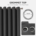 Joydeco Blackout Patio Sliding Door Curtains 108 Inches Long, Grommet Privacy - Image 9