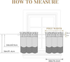 HOMEIDEAS Non-See-Through Sage Green Privacy Sheer Curtains, 30 X 36 Inches - Image 8
