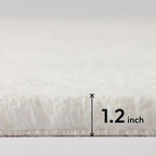 Ashler Faux Fur Rug, Upgraded Soft Faux Rabbit Fur White Area Rugs, 2 x 3 Feet - Image 3