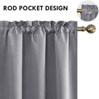 DWCN Grey Blackout Curtains for Bedroom – Rod Pocket Thermal Insulated Energy - Image 4