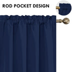 DWCN Short Blackout Curtains for Bedroom 45 Inches Long 2 Panels Set, Solid - Image 3