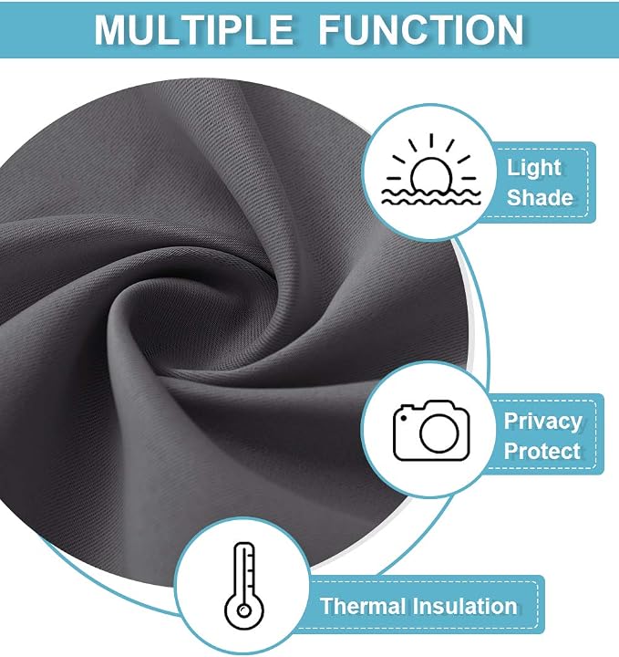 RYB HOME Blackout Curtains for Bedroom 102 inches Long, Privacy Thermal - Image 2