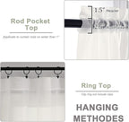OWENIE Sheer Curtains 78 inch Length, Ivory Sheer Cutains 2 Panels Set - Image 9